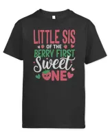 Little Sis of The Berry First Sweet One Sister Birthday Girl Long Sleeve T-Shirt Kids Standard T-Shirt black xs