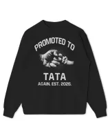 Promoted To Tata Again EST Kids Standard Sweatshirt black xs