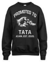 Promoted To Tata Again EST Unisex Sweatshirt black s